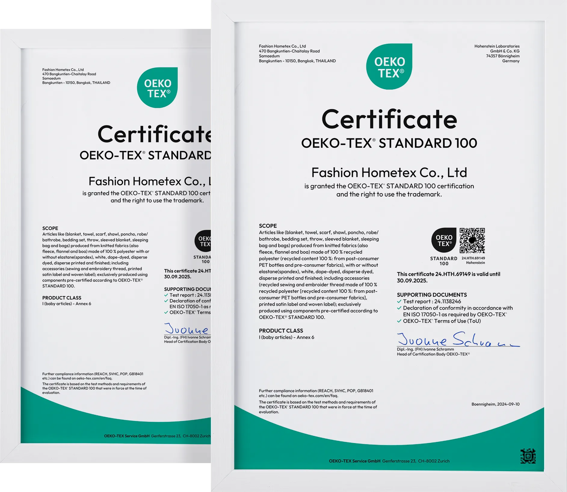 textile certificate